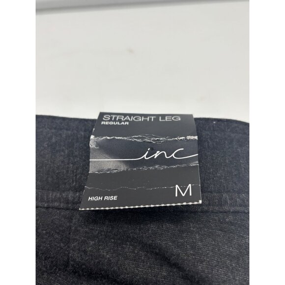 INC International Concepts High Rise Straight Ponte Pants, Dark Heather Gray, M - Picture 8 of 14